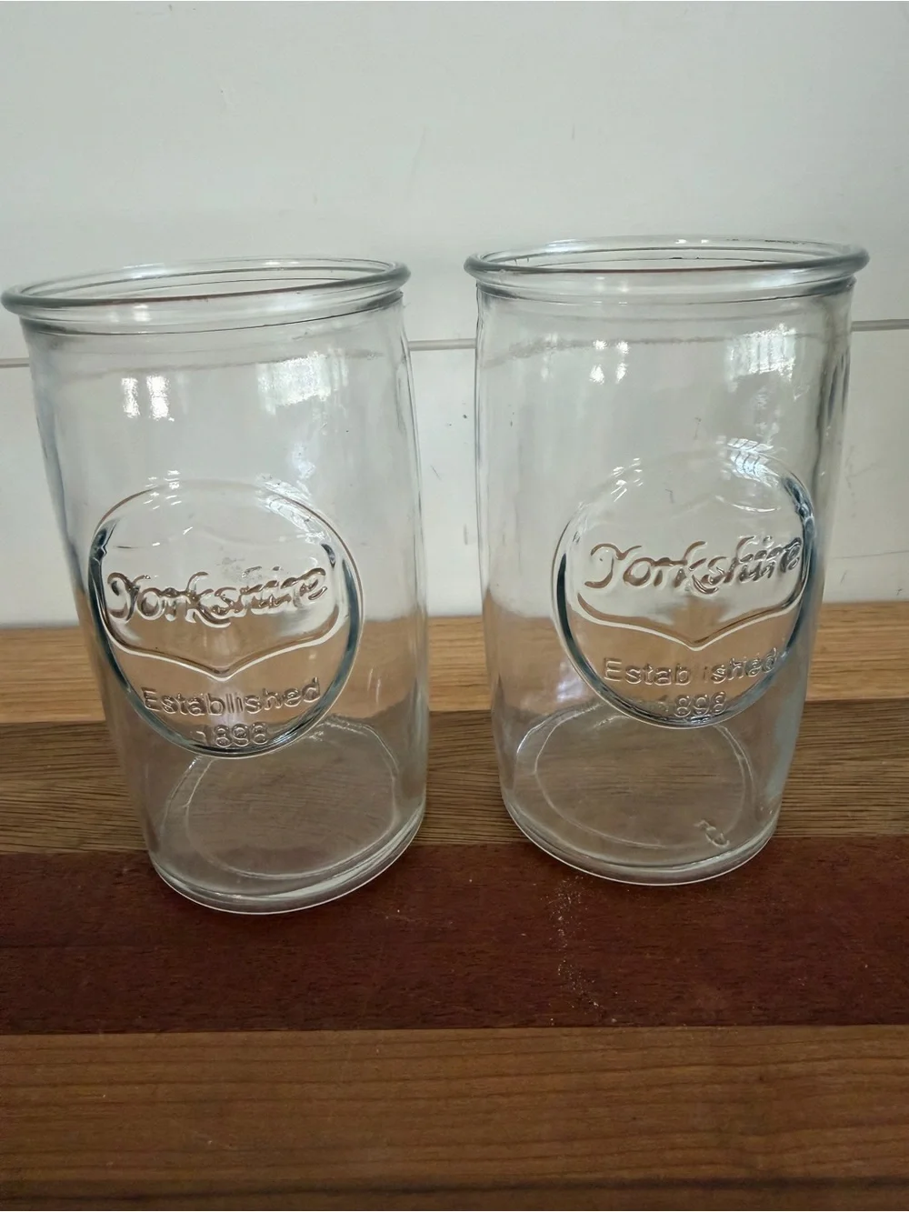 Vintage Circleware Yorkshire Mason Jar Tumbler Logo Established 1898